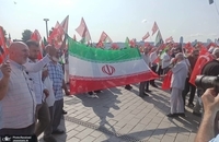 تظاهرات در استانبول پایتخت ترکیه در حمایت از ایران (4)