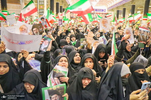 مراسم استقبال و وداع با پیکر مطهر شهید علی لاریجانی در قم