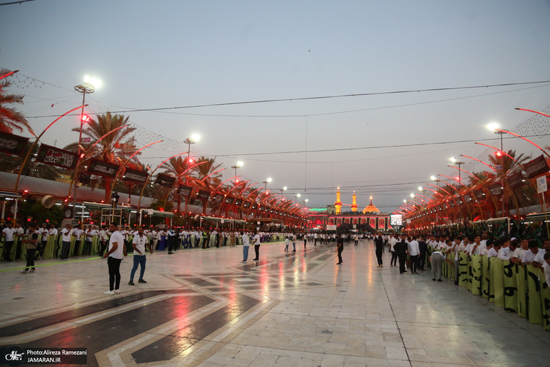 عزاداری قبیله بنی عامر در بین الحرمین در آستانه روز اربعین