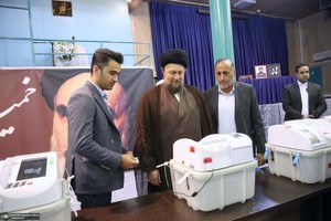 حضور سید حسن خمینی در دور دوم انتخابات مجلس شورای اسلامی