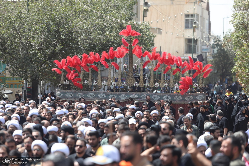 دسته عزاداری شهادت امام عسکری (ع) با حضور آیت‌الله العظمی وحید خراسانی