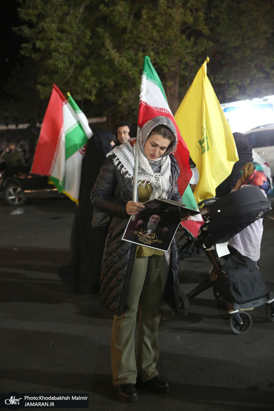 پنجاه و پنجمین شب اجتماع پر شور مردم در میدان تجریش