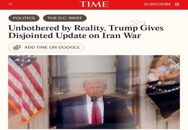 تایم: بی‌‌توجه به واقعیت، ترامپ گزارش نامنسجمی از جنگ ایران ارائه داد/ فقط یک‌ سوم آمریکایی‌ها معتقدند ترامپ برنامه مشخصی برای مدیریت بحران ایران دارد