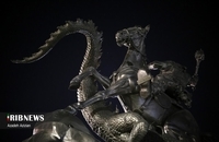 آیین رونمایی از بزرگترین مجسمه اقتباسی ایران (2)