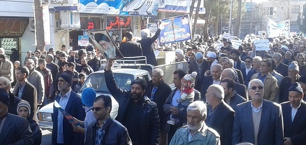 راهپیمایی مردم جنوب خراسان رضوی در محکومیت فتنه انگیزی دشمنان