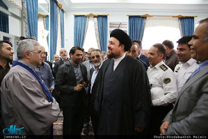 دیدار اعضای ستاد مرکزی برزگداشت حضرت امام خمینی(س) با سید حسن خمینی