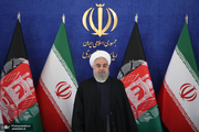 افتتاح راه آهن خواف - هرات با دستور روحانی و اشرف غنی