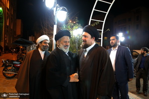 حضور سید حسن خمینی در مدرسه علمیه آیت الله العظمی خوانساری(ره)