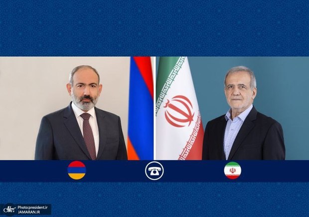 پزشکیان در پاسخ به تماس تلفنی نخست وزیر ارمنستان: اطمینان حاصل شود که راه‌گذر قفقاز واقعا مسیر صلح و توسعه خواهد بود، نه ابزار تحقق اهداف سلطه‌جویانه بیگانگان