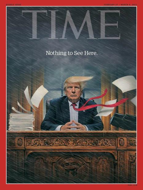 جلد نشریه «تایم» پس از رسوایی اخیر در کاخ سفید