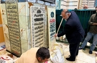 سنگ مزار شهیدان علی لاریجانی و مرتضی لاریجانی نصب شد  (2)