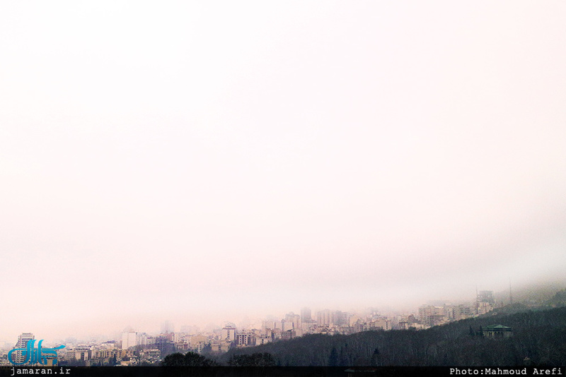 باران و مه صبح امروز تهران 