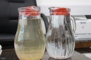 آب لوله‌کشی یزد قبل و بعد از تسویه خانگی!/ عکس