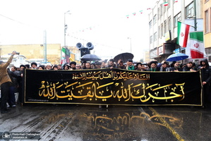 دسته عزاداری روز شهادت حضرت زهرا(س) با حضور آیت الله العظمی وحید خراسانی