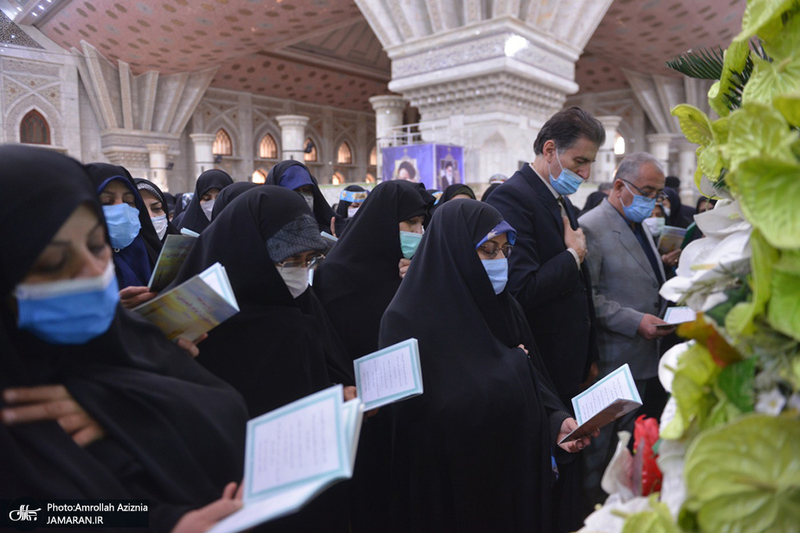 مراسم میلاد حضرت فاطمه زهرا (س) و امام خمینی (ره) در حرم بنیانگذار جمهوری اسلامی ایران