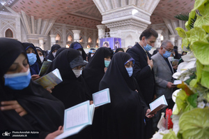 مراسم میلاد حضرت فاطمه زهرا (س) و امام خمینی (ره) در حرم بنیانگذار جمهوری اسلامی ایران