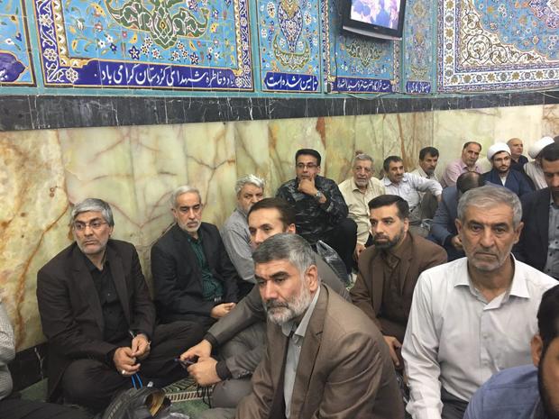 حضور هاشمی و مسوولان بسیج ورزش در مراسم گرامیداشت شهید حججی+ عکس
