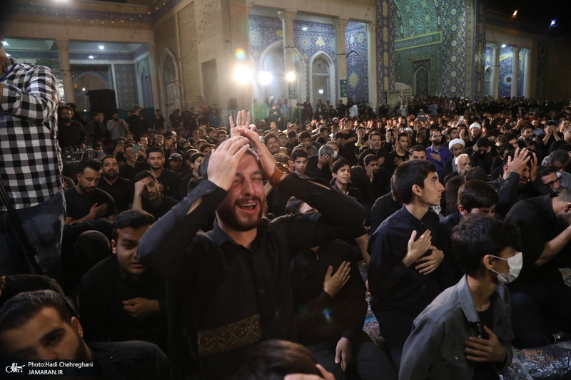 مراسم عزاداری شهادت امام جعفر صادق (ع) در مسجد اعظم قم