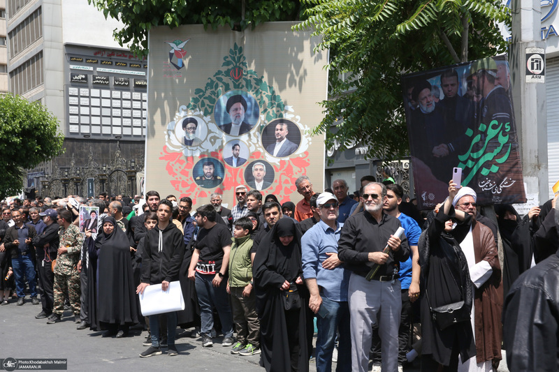 تشییع باشکوه پیکر رئیس جمهوری و یارانش در تهران- 6