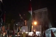 تظاهرات عراقی‌ها در برابر سفارت بحرین در اعتراض به نشست منامه + فیلم