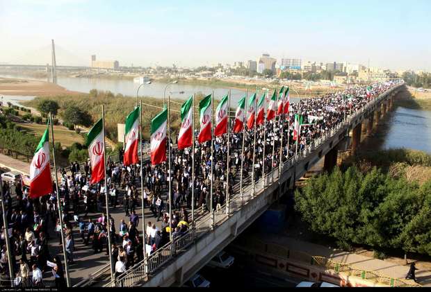 قدردانی نماینده ولی فقیه درخوزستان و استاندار از حضور مردم در راهپیمایی شکوه وحدت
