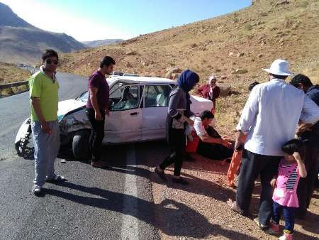 4 نفر در تصادف رانندگی درجاده سمیرم یاسوج مصدوم شدند