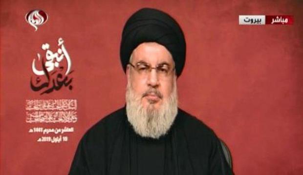 نصرالله: اگر جنگی علیه ایران تحمیل شود ما بی طرف نمی‌مانیم/ آیت‌الله خامنه‌ای حسین زمان است