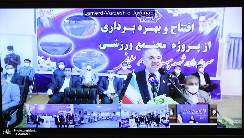 بهره برداری از طرح های ملی و زیربنایی استان فارس توسط حسن روحانی