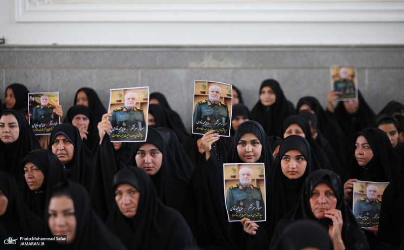 مراسم هفتمین روز شهادت سرلشگر پاسدار شهید مجید خادمی در روستای امیر حاجیلو - فسا