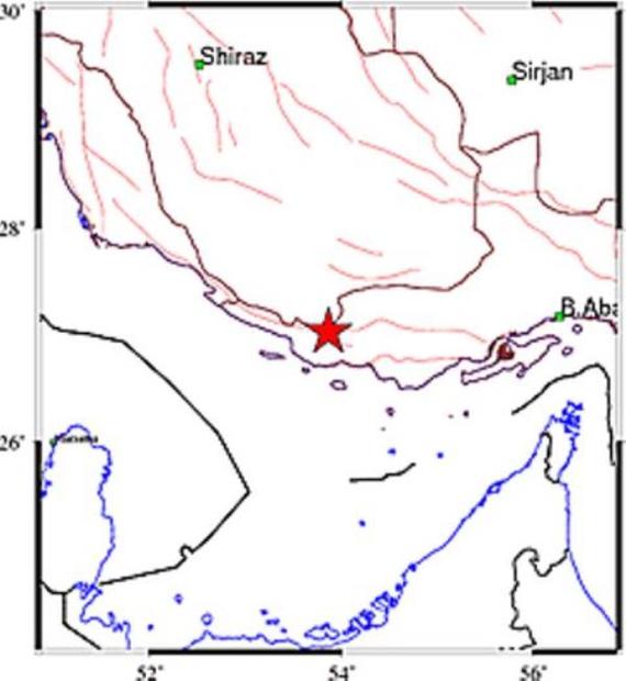 زلزله چهار و چهار دهم ریشتری مرز هرمزگان و فارس را لرزاند