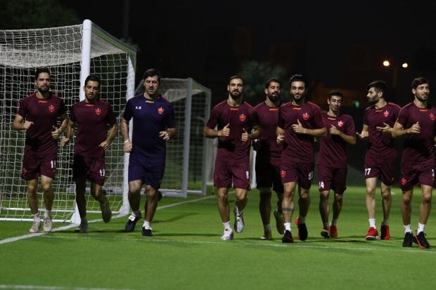 حضور مجتبی شیری در تمرین پرسپولیس 