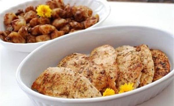 مرغ سرخ شده با لیمو عمانی