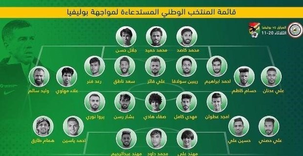 دعوت ۲ بازیکن استقلال و پرسپولیس به تیم ملی عراق برای بازی با بولیوی + عکس
