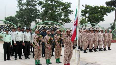 صبحگاه مشترک نیروی نظامی و انتظامی در قرچک برگزار شد