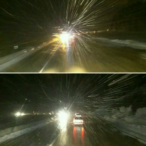 آغاز بارش برف در محور هراز و فیروزکوه  مسافران از سفرهای غیرضروری خودداری کنند