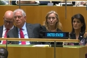 میز آمریکا هنگام سخنرانی ترامپ در مجمع عمومی سازمان ملل + تصویر