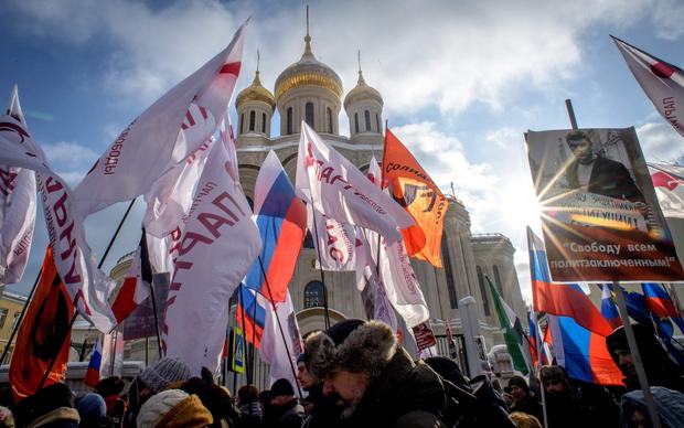 تظاهرات اپوزیسیون ها در روسیه+ تصاویر