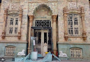 زخمِ حملات متجاوز بر قلبِ تاریخ؛ سعدآباد آسیب دید + عکس و فیلم