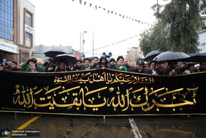دسته عزاداری روز شهادت حضرت زهرا(س) با حضور آیت الله العظمی وحید خراسانی