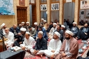 بزرگداشت علی‌اکبر محتشمی‌پور و سید محمود دعایی با حضور سید علی خمینی در نجف / گزارش تصویری
