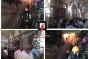 آتش سوزی در یک باب مغازه‌ در بازار امیر تبریز اطفاء شد