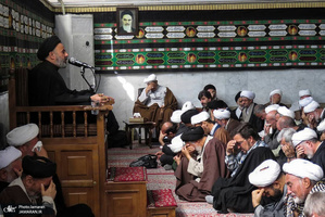 مراسم عزاداری شهادت حضرت امام حسن عسکری(ع) در دفتر آیت الله العظمی صانعی