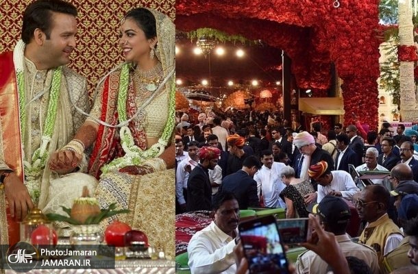 عکس/ کلینتون در جشن ازدواج دختر ثروتمندترین سرمایه‌ دار هند