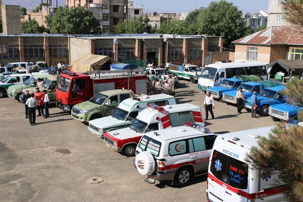 اجرای رزمایش وقوع زلزله فرضی و تخلیه ستاد نیروی انتظامی در سلماس