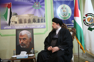 حضور سید حسن خمینی در دفتر نمایندگی جنبش مقاومت اسلامی فلسطین (حماس)