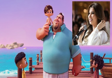 نانسی عجرم ستاره زن موسیقی عرب تیتراژ پسر دلفینی ۲ را می‌خواند