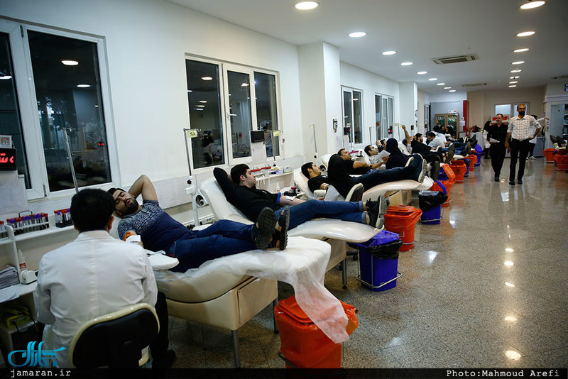 اهدای خون در شب احیاء بیست و سوم ماه مبارک رمضان