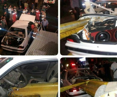 برخورد مرگبار خودرو سواری با گاردیل بزرگراه رسالت تهران