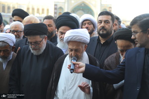 مراسم تشییع همسر آیت الله العظمی شبیری زنجانی