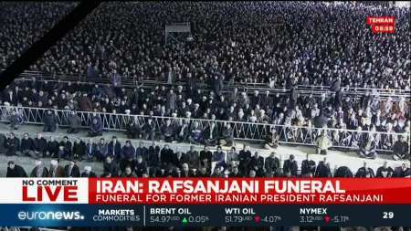 پخش زنده مراسم تشییع پیکر آیت الله هاشمی رفسنجانی از شبکه های تلویزیونی خارجی